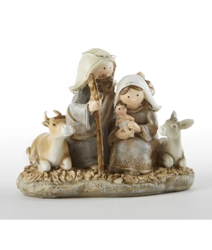 Boutique de Noël Divers*Table Piece, Rustic Nativity Scene Figurine, 3.5 Inches