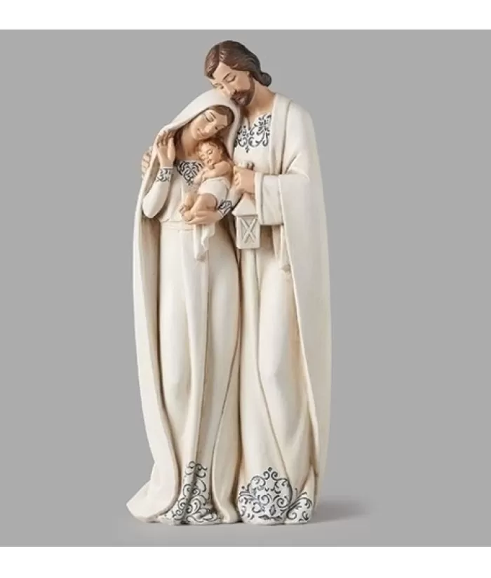 Boutique de Noël Divers*Table Piece, The Holy Family, In White And Blue