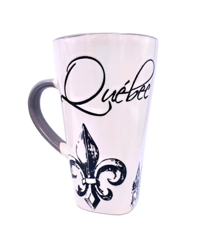 Boutique de Noël Vaisselle Souvenirs*Tall Mug, Souvenir, Fleur De Lys Design