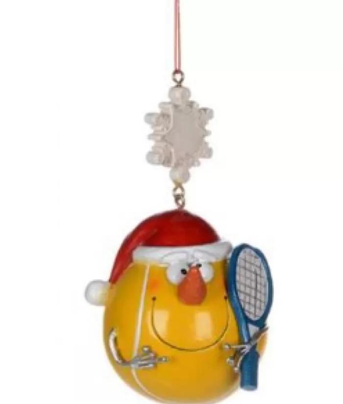 Boutique de Noël Sports*Tennis Ball With Quirky Face Ornament