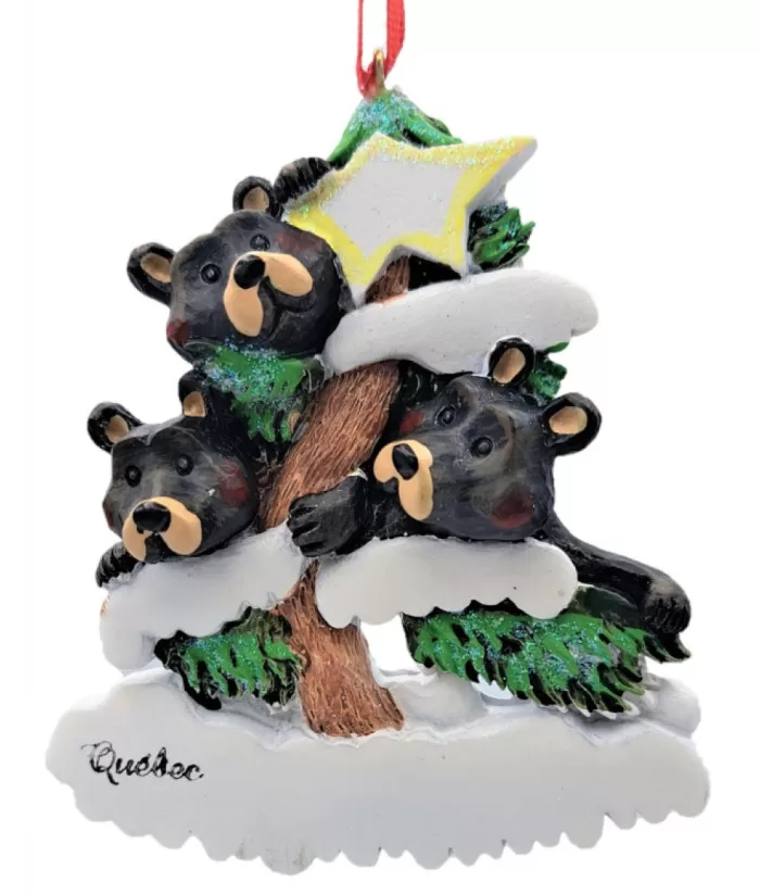 Boutique de Noël Three Bears Family On Tree