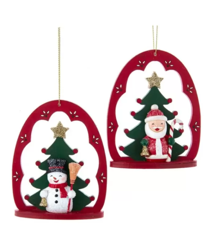 Boutique de Noël Divers*Traditional German Design Red Arch With Santa, Ornament