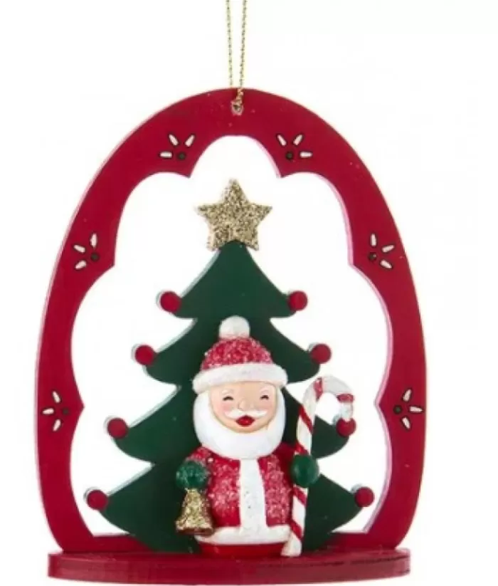 Boutique de Noël Traditional German Design Red Arch With Santa, Ornament