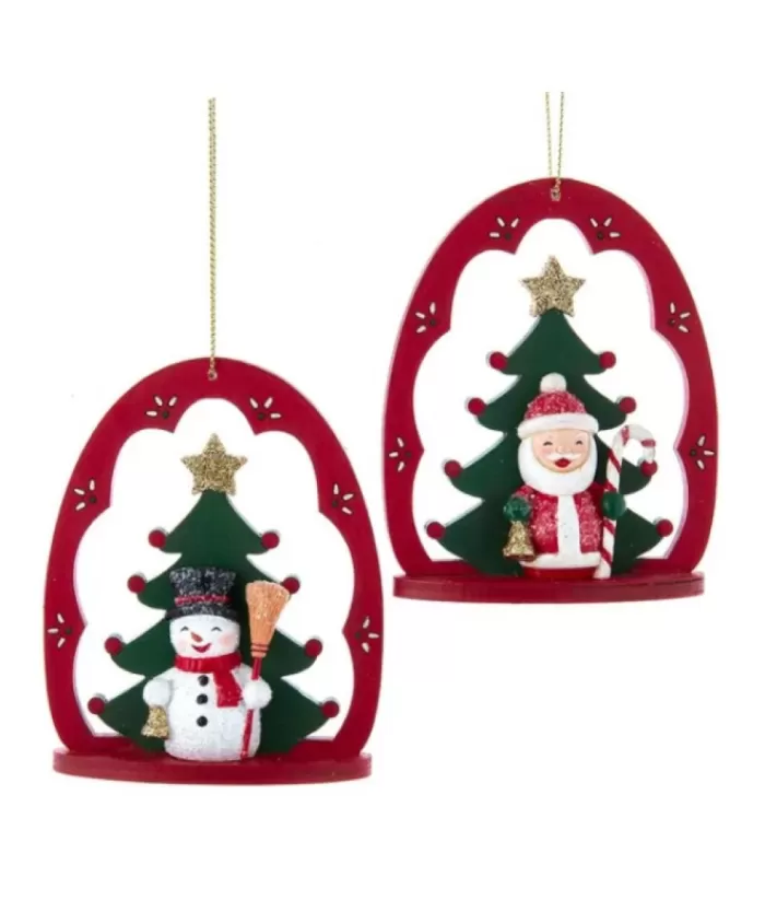 Boutique de Noël Traditional German Design Red Arch With Santa, Ornament