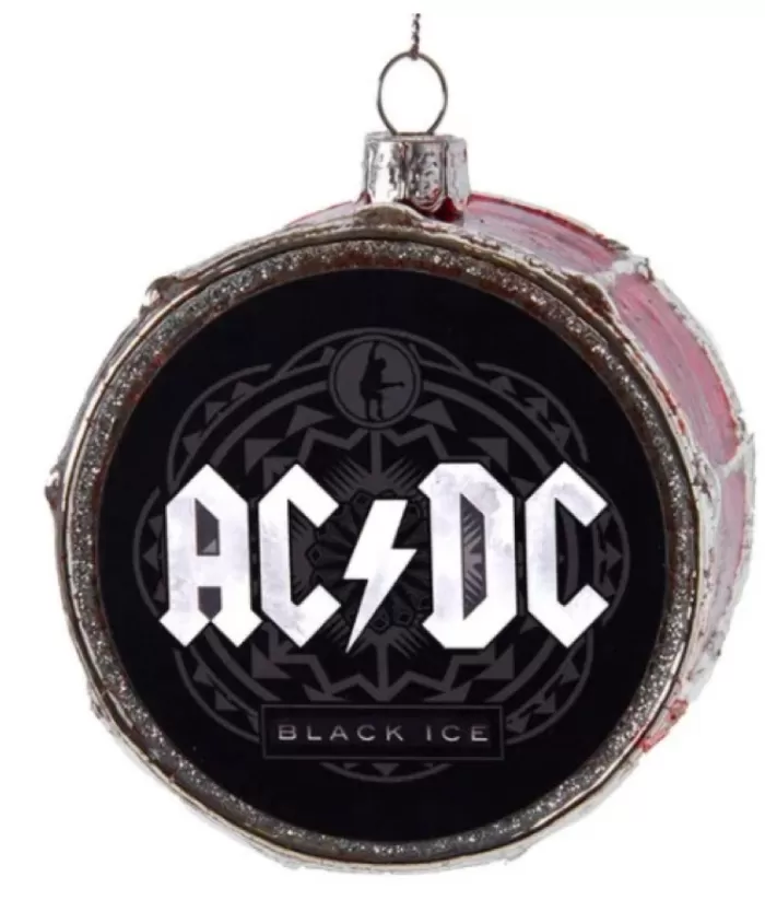 Boutique de Noël Tree Ornament, Ac/Dc'S Classic Drum, "Black Ice"