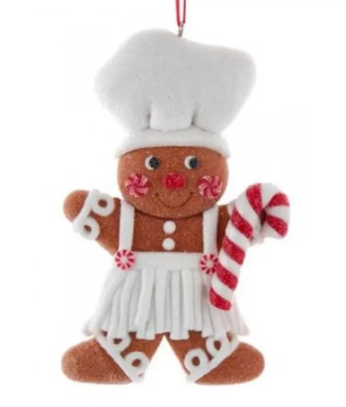 Boutique de Noël Tree Ornament, Gingerbread Girl Cookie , Chef`S Hat