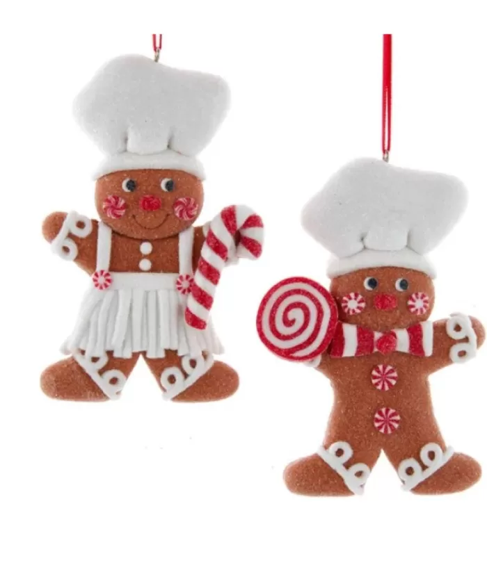 Boutique de Noël Tree Ornament, Gingerbread Girl Cookie , Chef`S Hat