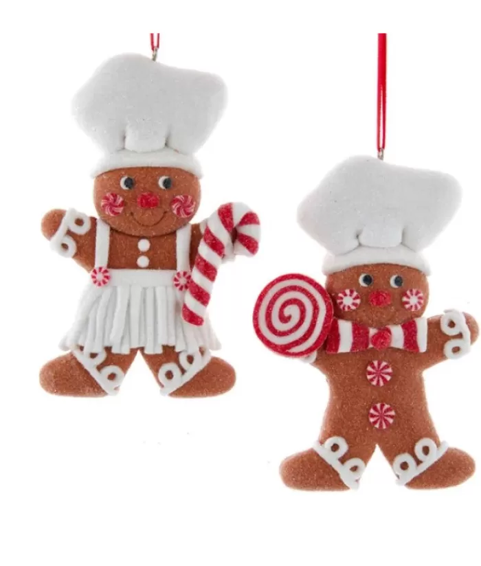 Boutique de Noël Pains D'épices & Bonbons*Tree Ornament, Gingerbread Girl Cookie , Chef`S Hat