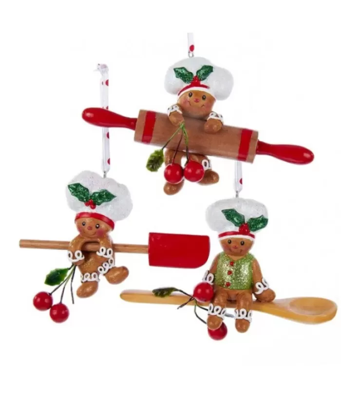 Boutique de Noël Tree Ornament, Gingerbread Man With Spatula