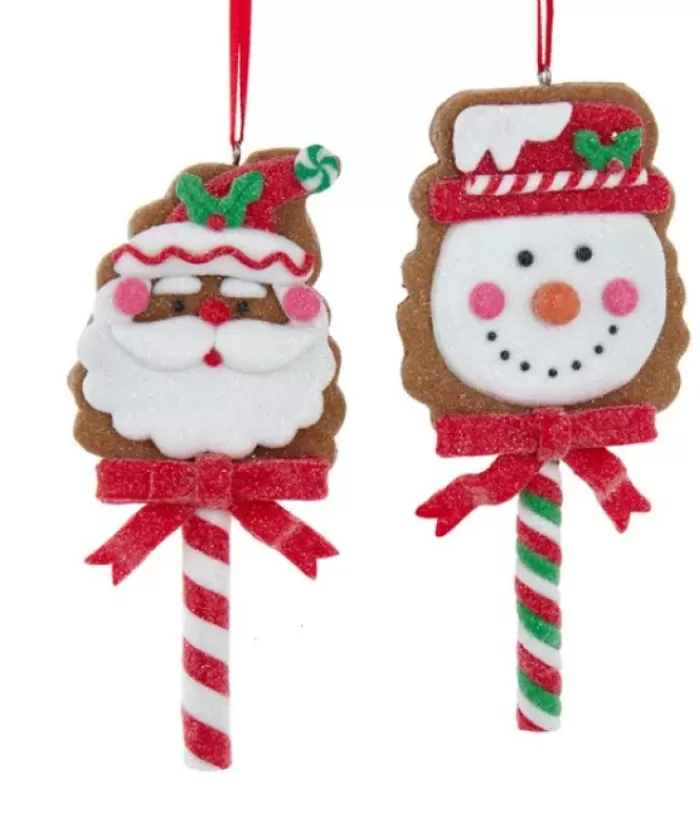 Boutique de Noël Pains D'épices & Bonbons*Tree Ornament, Gingerbread Santa, Candy Cane