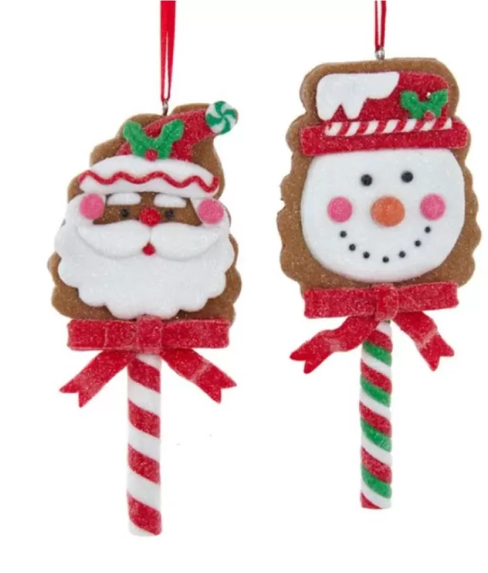 Boutique de Noël Tree Ornament, Gingerbread Santa, Candy Cane