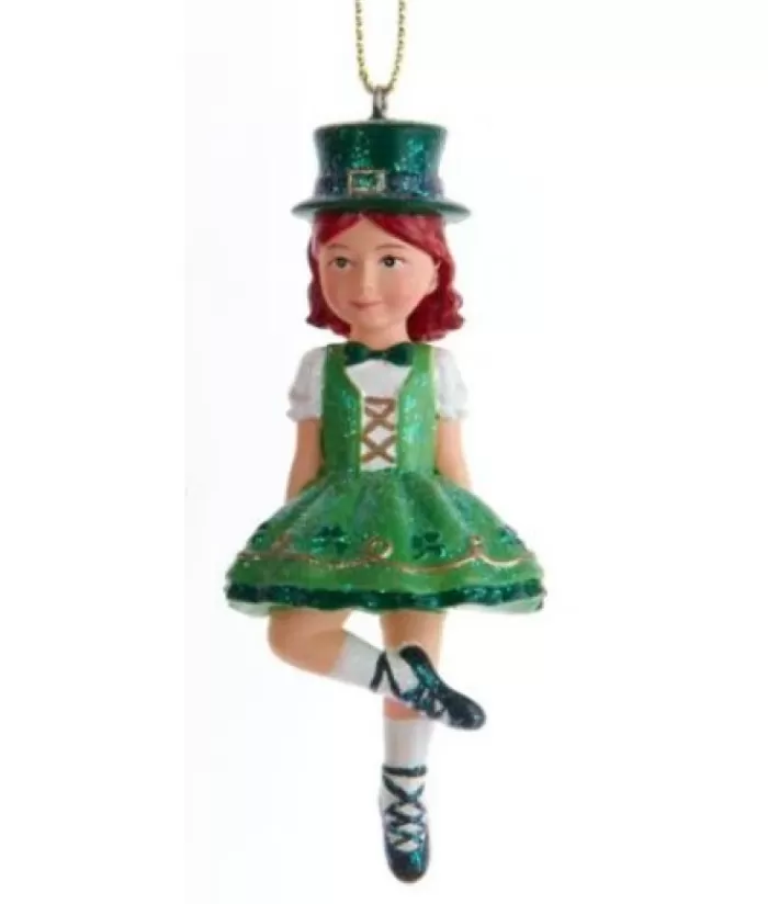 Boutique de Noël Loisirs & Professions*Tree Ornament, Irish Traditional Dancer, Girl, With Hat.