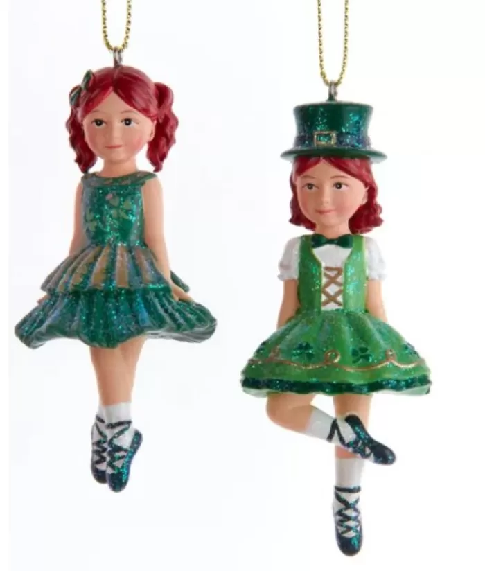 Boutique de Noël Loisirs & Professions*Tree Ornament, Irish Traditional Dancer, Girl, With Hat.