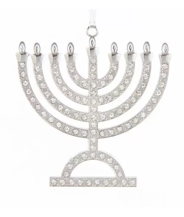 Boutique de Noël Divers*Tree Ornament, Silver Hanukkah Menorah