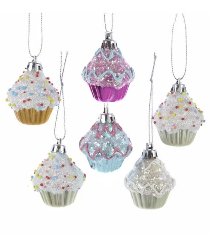 Boutique de Noël Tree Ornaments, Set Of 6 Mini Cupcakes