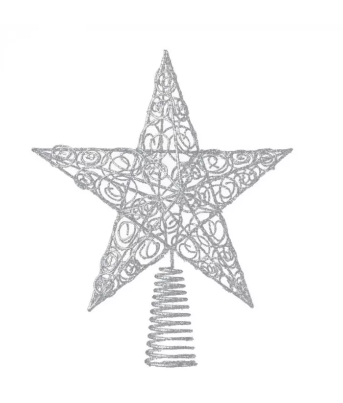 Boutique de Noël Treetop Decoration, Silver Star