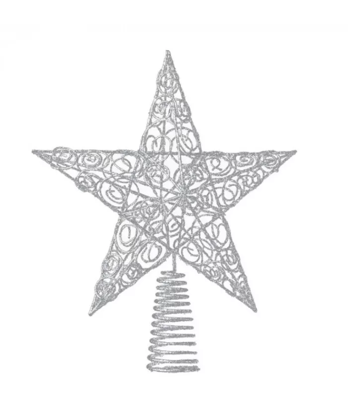 Boutique de Noël Étoiles & Cimes D'Arbre*Treetop Decoration, Silver Star