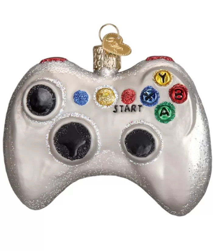 Boutique de Noël Video Game Controll Glass Ornament