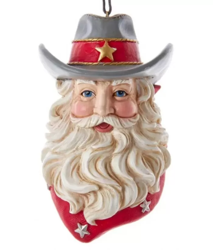 Boutique de Noël Western Santa Ornament