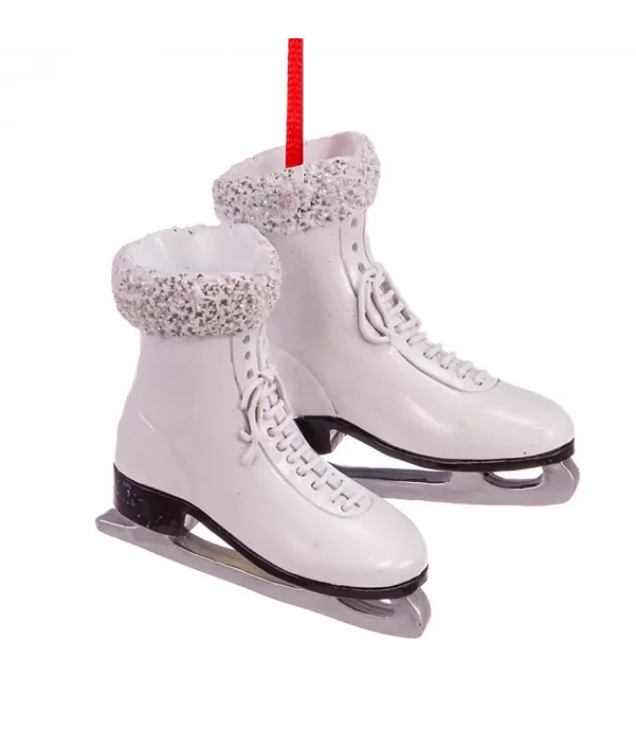 Boutique de Noël Sports*White Figure Skates Ornament