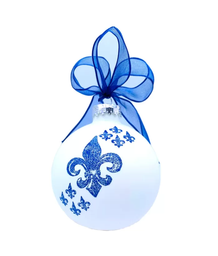 Boutique de Noël Ornements Souvenirs*White Glass Ornament "Québec" To Customize