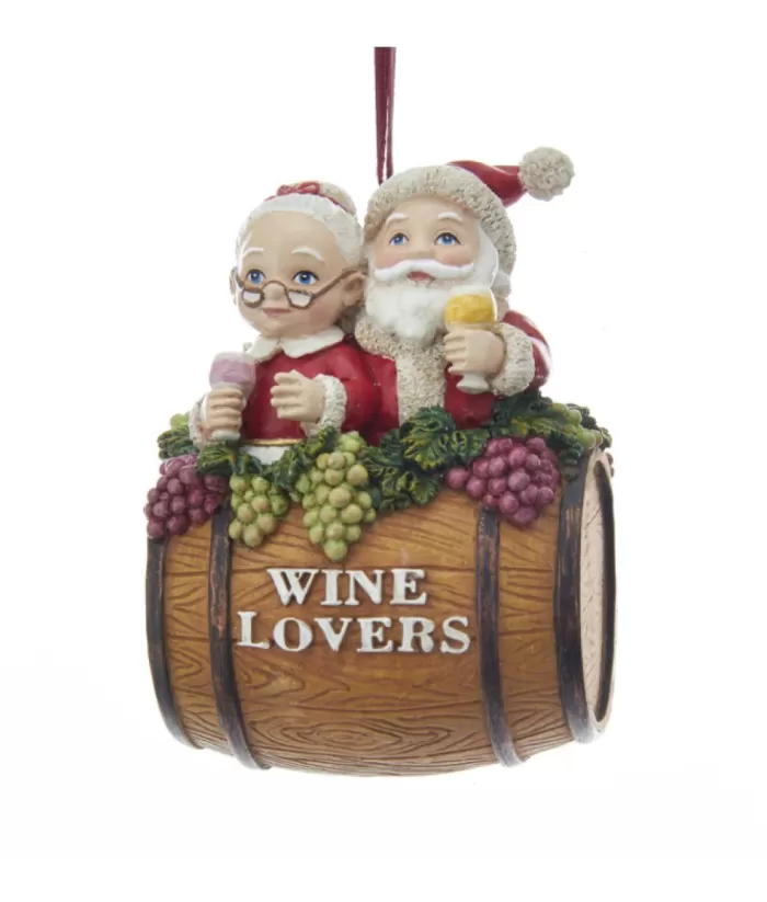 Boutique de Noël Wine Lover Mr.And Mrs Claus, Ornament.