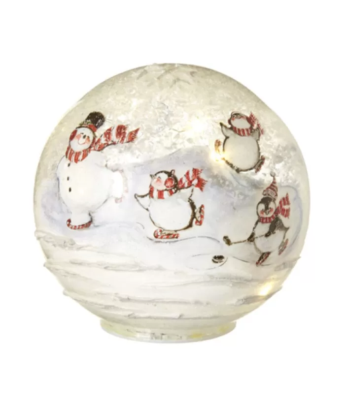 Boutique de Noël Winter Friends Led Lit. Diameter 6".