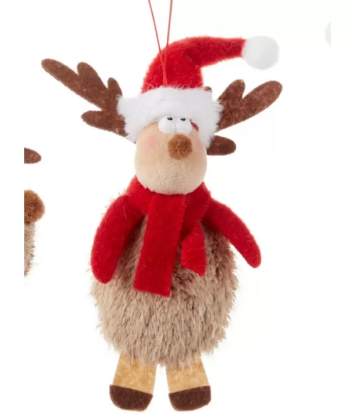 Boutique de Noël Woolly Fabric Moose Ornament