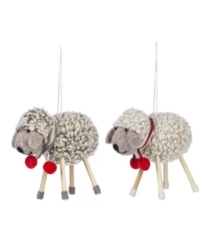 Boutique de Noël Animaux*Xmas Tree Ornament, Grey Woolly Sheep