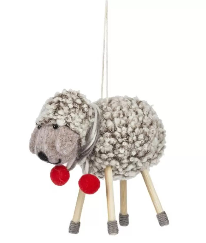 Boutique de Noël Animaux*Xmas Tree Ornament, Grey Woolly Sheep