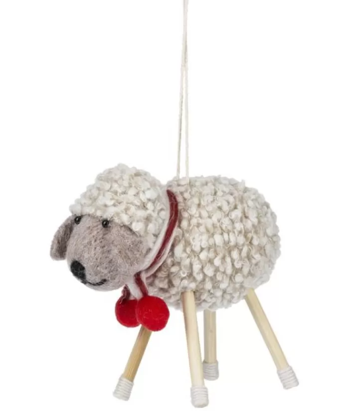 Boutique de Noël Animaux*Xmas Tree Ornament, White Woolly Sheep