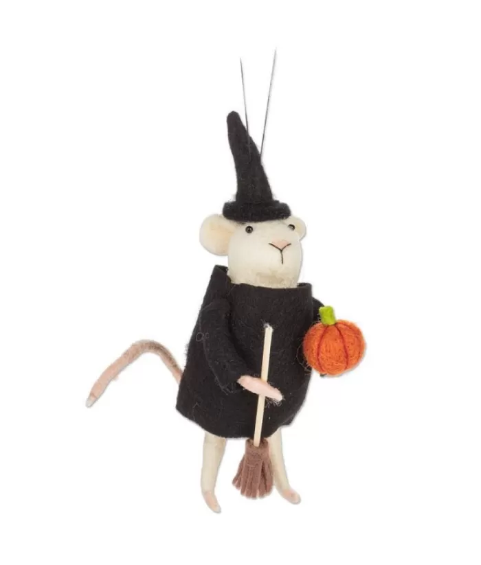 Boutique de Noël Xmas Tree Ornament, Witch Mouse In Black Robe