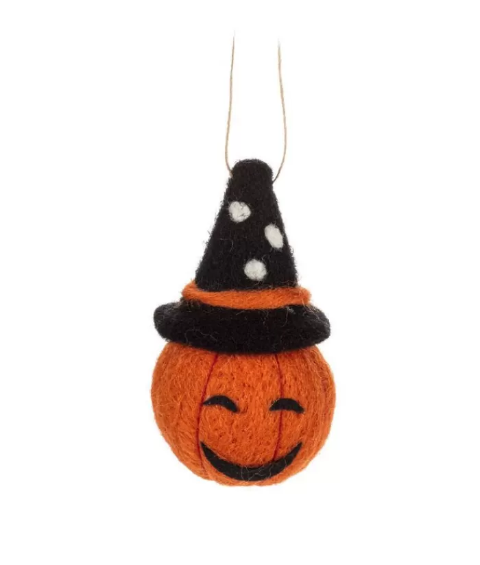 Boutique de Noël Nourriture & Breuvages*Xmas Tree Ornament, Wool Fabric Pumpkin Head