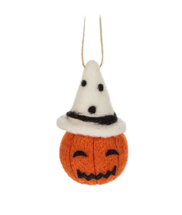 Boutique de Noël Nourriture & Breuvages*Xmas Tree Ornament, Wool Fabric Pumpkin Head