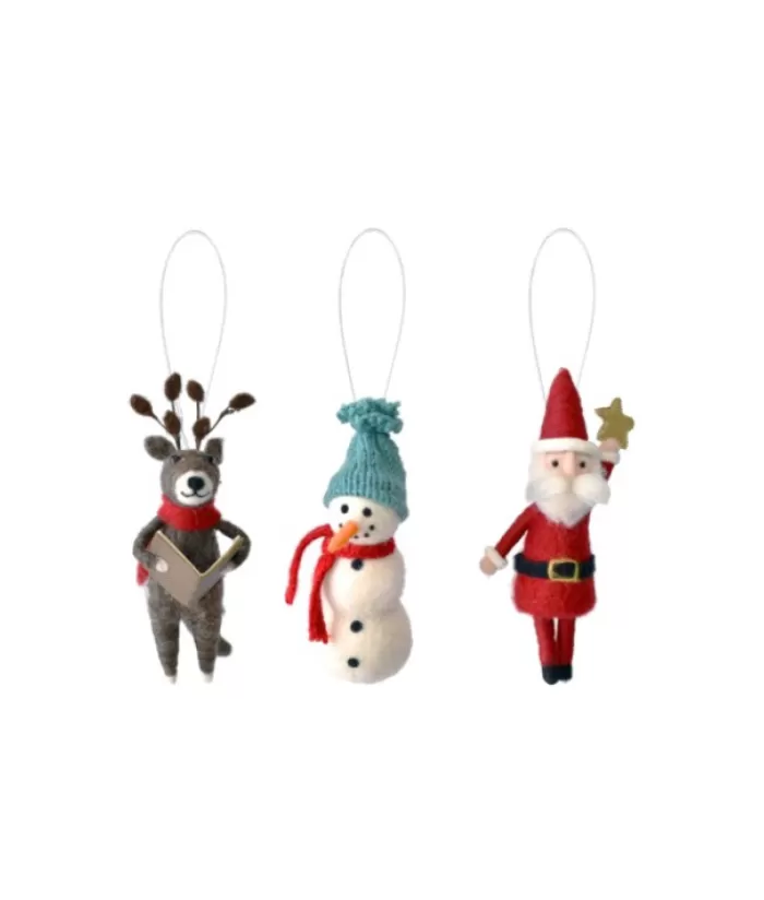 Boutique de Noël Animaux*Xmas Tree Ornament, Woolly Caroling Reindeer