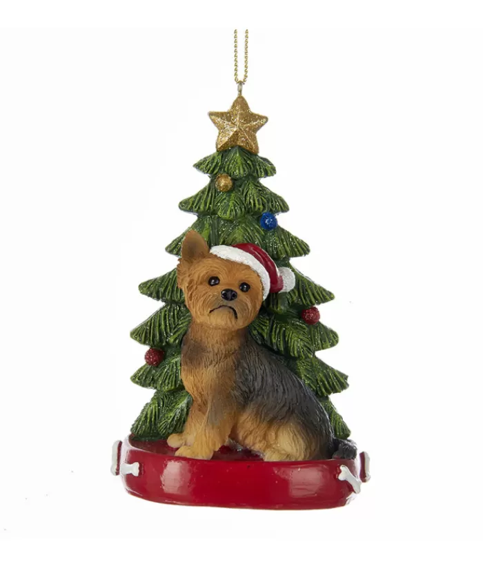 Boutique de Noël Chiens*Yorkshire Terrier Ornament With Christmas Tree