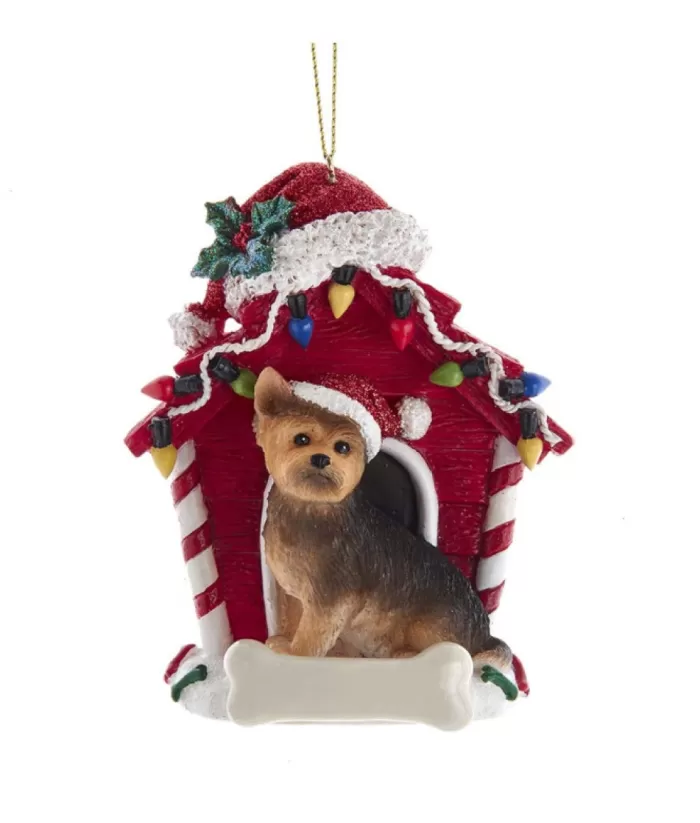 Boutique de Noël Yorkshire Terrier Ornament With Doghouse