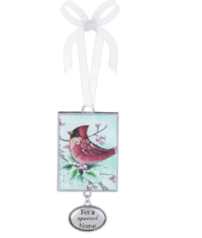 Boutique de Noël Sentiments*Zinc Plaque Ornament, 2In, Nurse Message