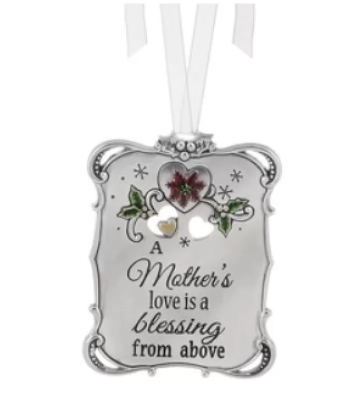 Boutique de Noël Zinc Plaque Ornament, 3", With "Mother`S Love" Message