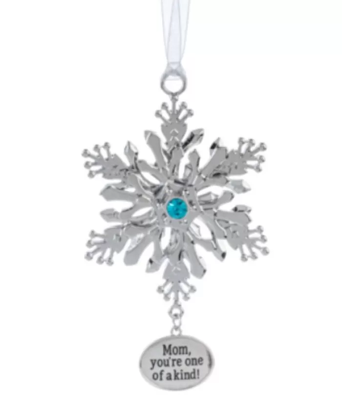 Boutique de Noël Zinc Snowflake Ornament With Message For Moms