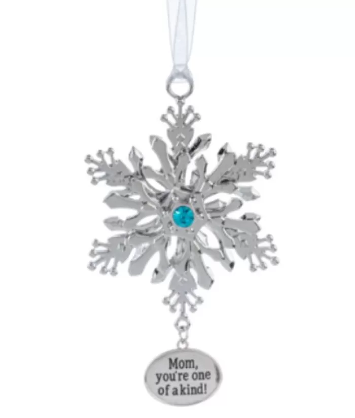 Boutique de Noël Famille & Amitiés*Zinc Snowflake Ornament With Message For Moms